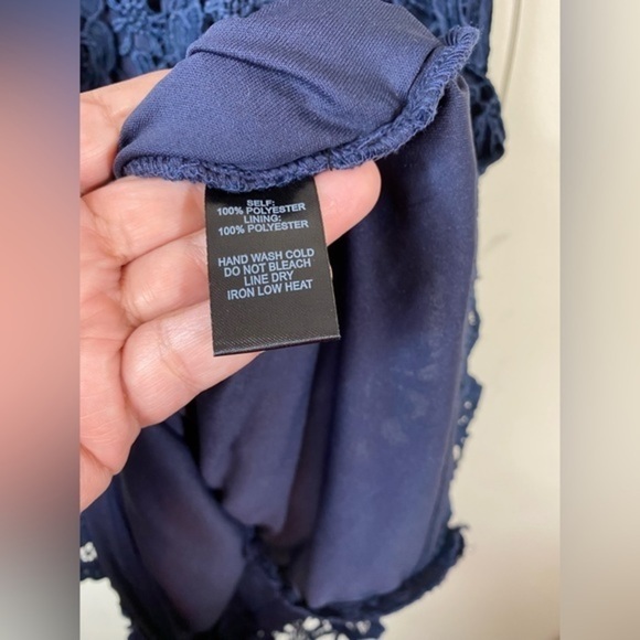 Lulus Love Poem Navy Blue Lace Mini Dress NWT Size Small - Picture 5 of 8